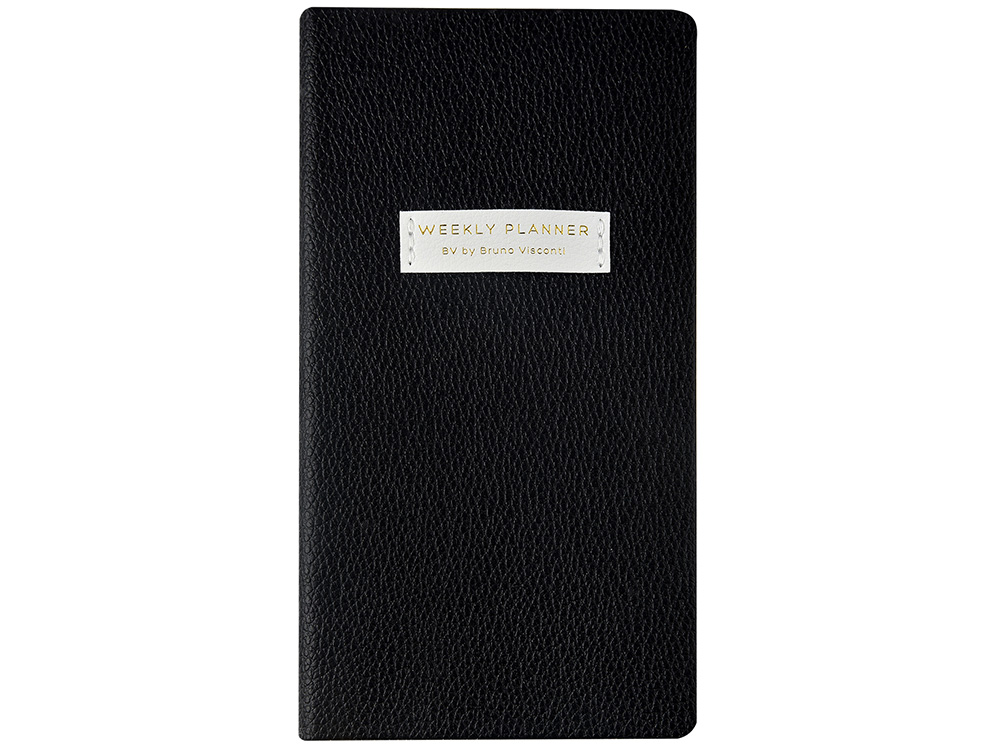 Еженедельник недатированный А6 Black с нашивкой, черный