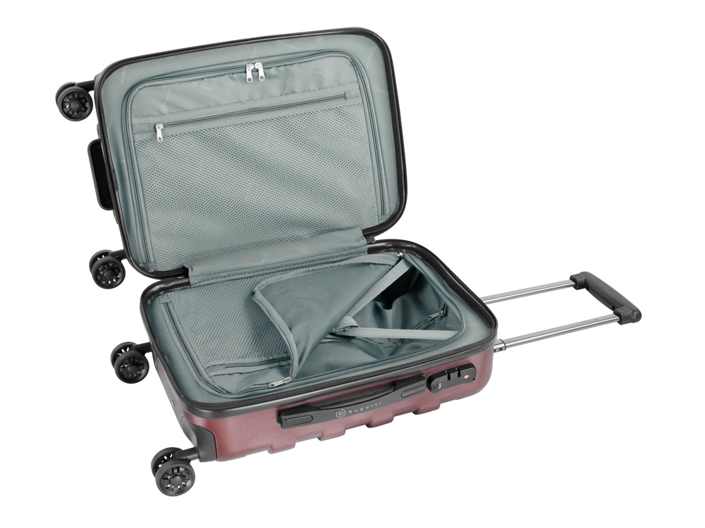 Чемодан для ручной клади BUGATTI ГАЛАТЕЯ | GALATEA, бордовый, поликарбонат / АБС-пластик, 36,5х24,5х56 см, 38 л