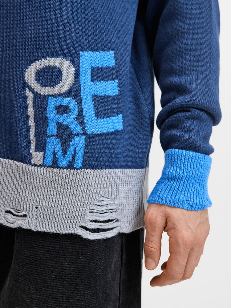 Свитер оверсайз Tricksy Net Grunge на заказ, акрил, размер S/M