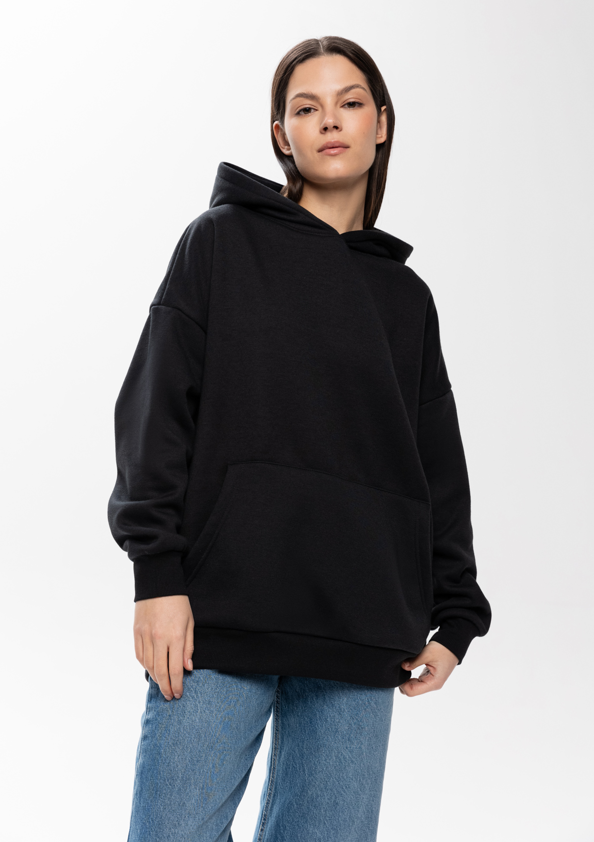 Худи унисекс STAN оверсайз интерсофт 320, 69, Чёрный,  (20)  (56/XXXL)