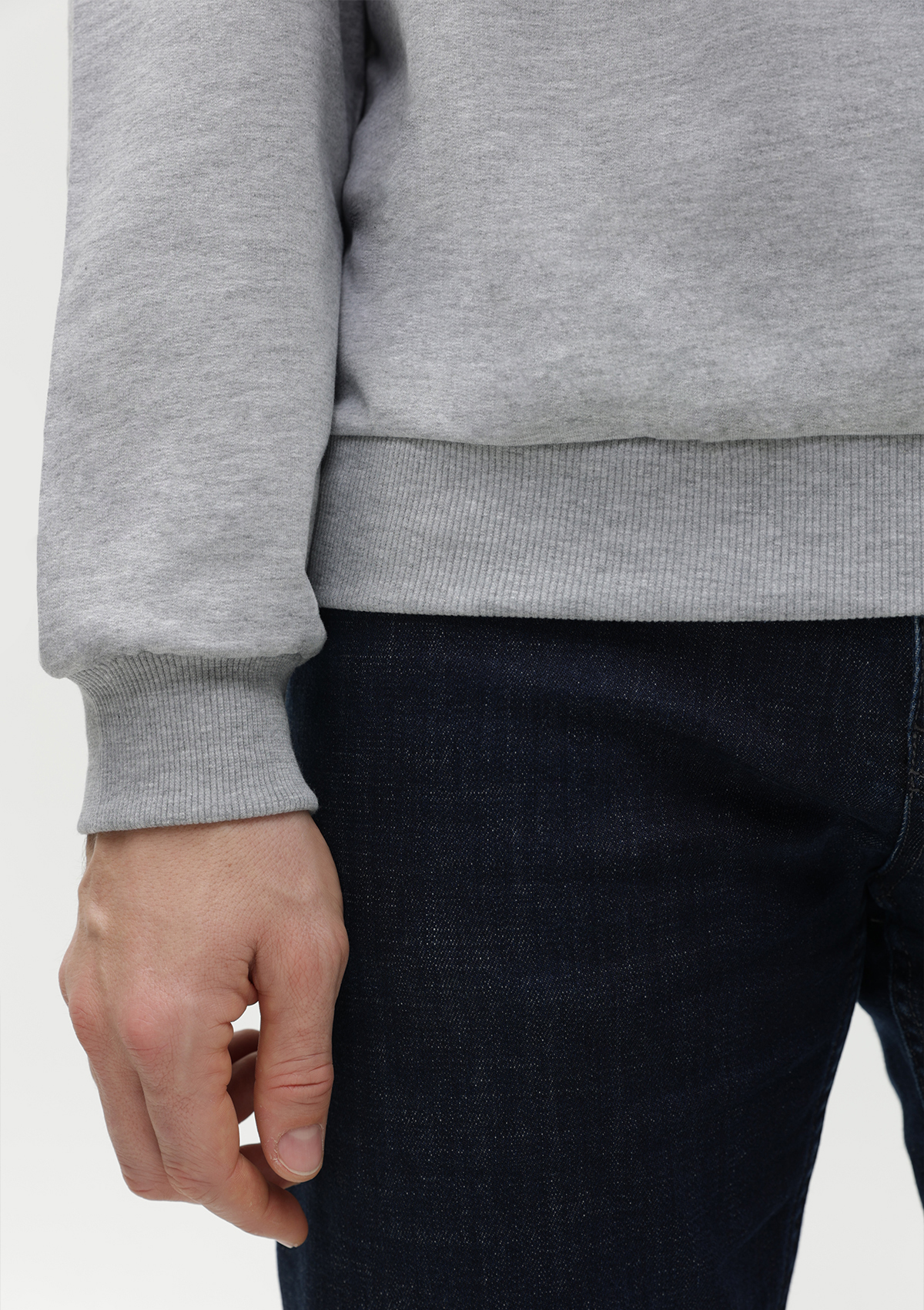 Свитшот унисекс STAN футер без начёса, 260, 63, Серый меланж,  (50/60)  (54/XXL)