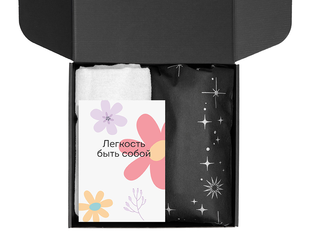 Подарочный набор Re:f. Walk с палантином, шоппером и термосом, белый