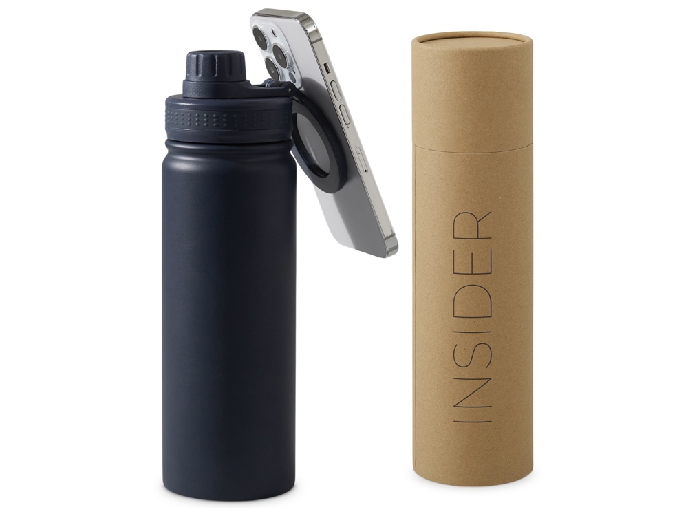 Вакуумная термобутылка с MagSafe-держателем Insider, 600 мл с логотипом Waterline | Print Logo