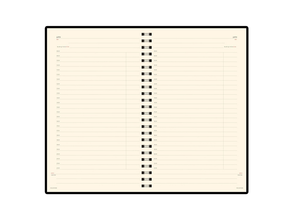 Ежедневник А5 недатированный Milano, красный