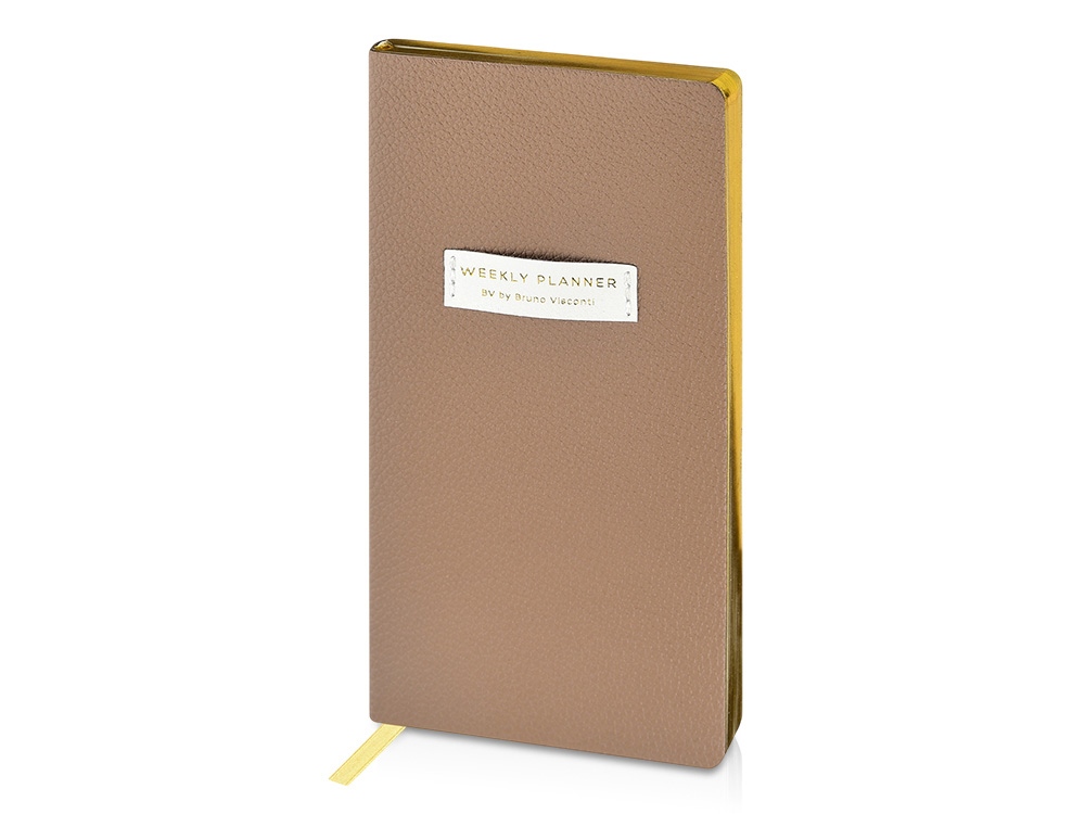 Еженедельник недатированный А6 Total beige с логотипом Bruno Visconti | Print Logo