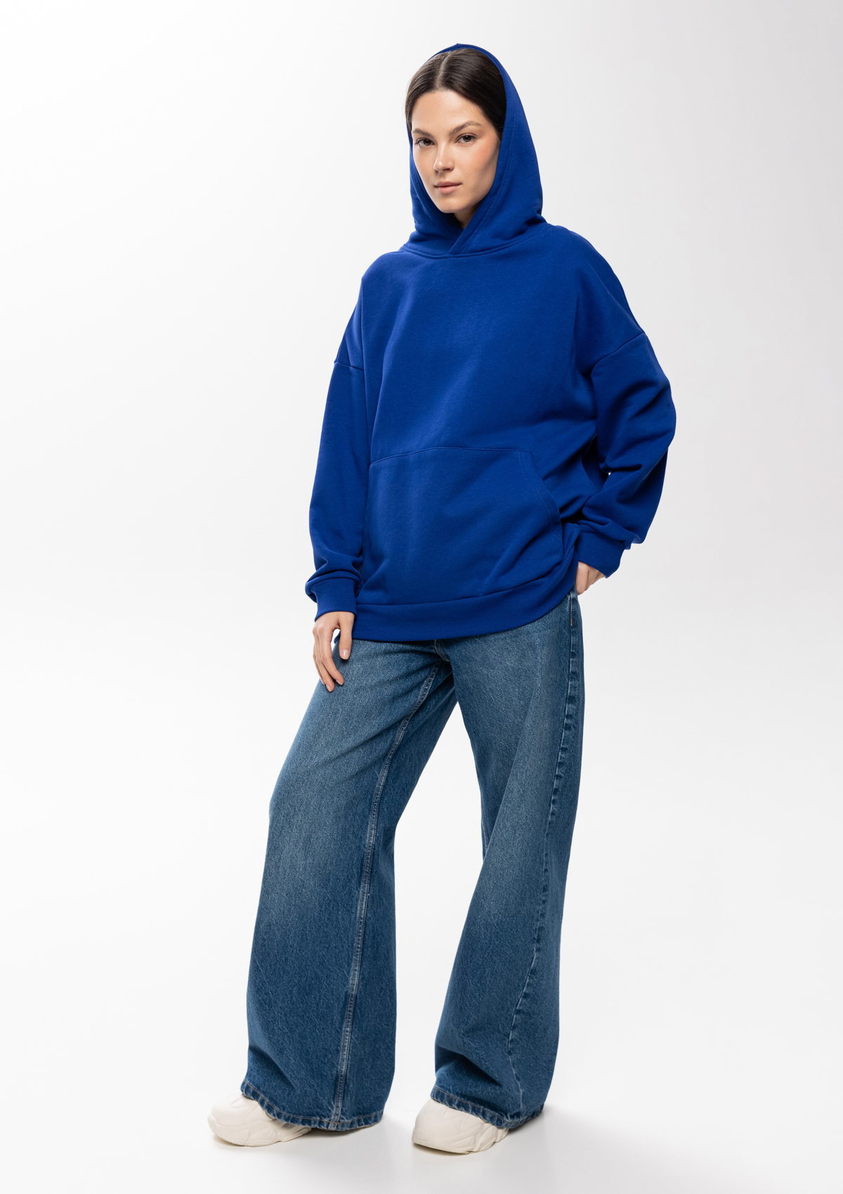 Худи унисекс STAN оверсайз футер без начёса 350, 66, Синий электрик,  (47)  (48/M)