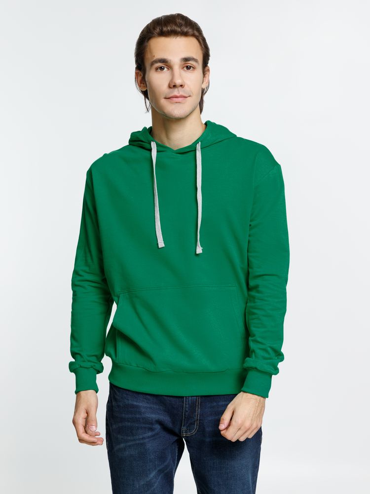 Толстовка с капюшоном Kirenga, зеленая, размер 3XL