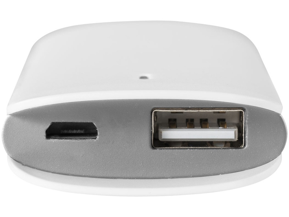 Портативное зарядное устройство Флэт, 3000 mAh, белый