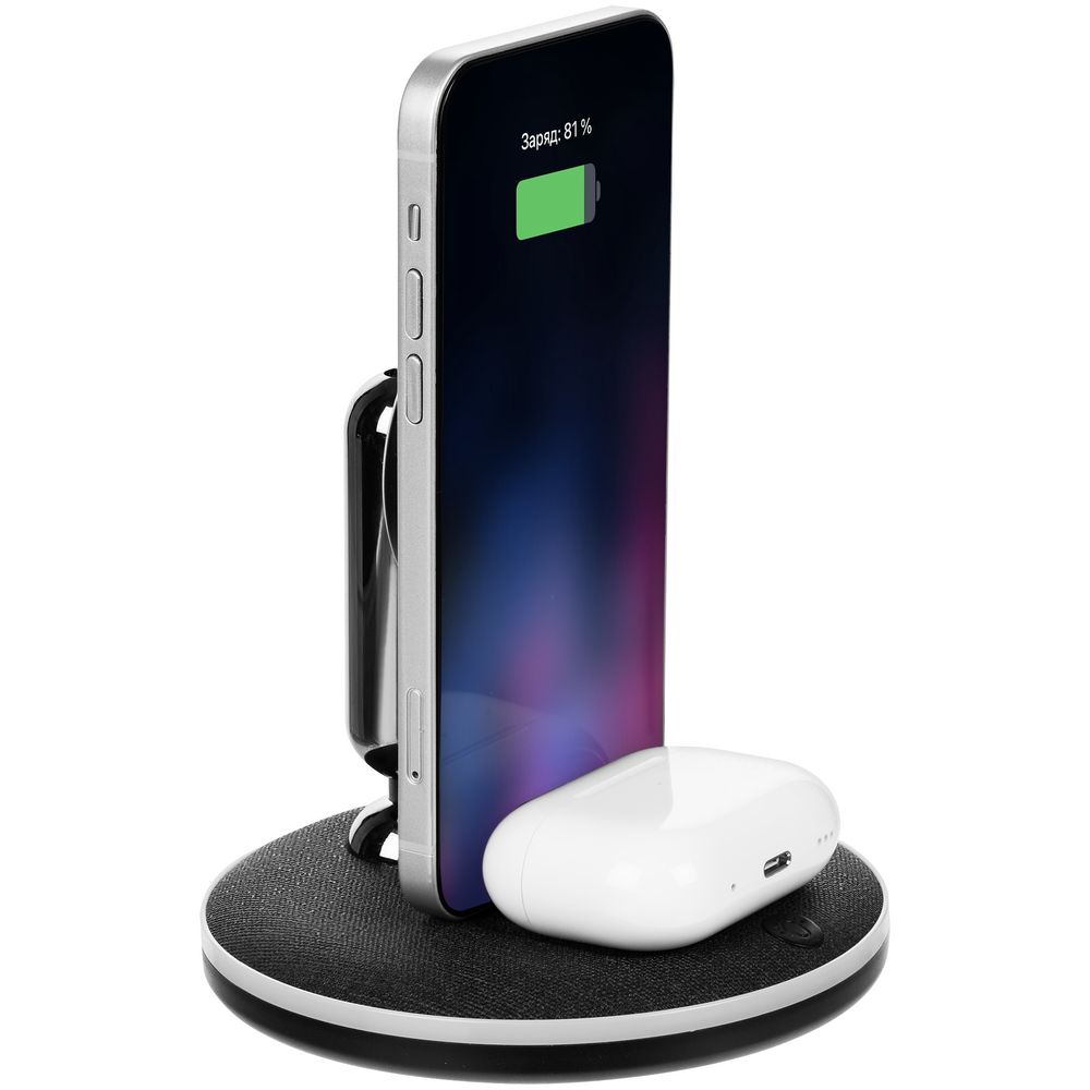 Универсальная зарядная станция Power Canvas — пример нанесения логотипа (Uniscend) | Print Logo