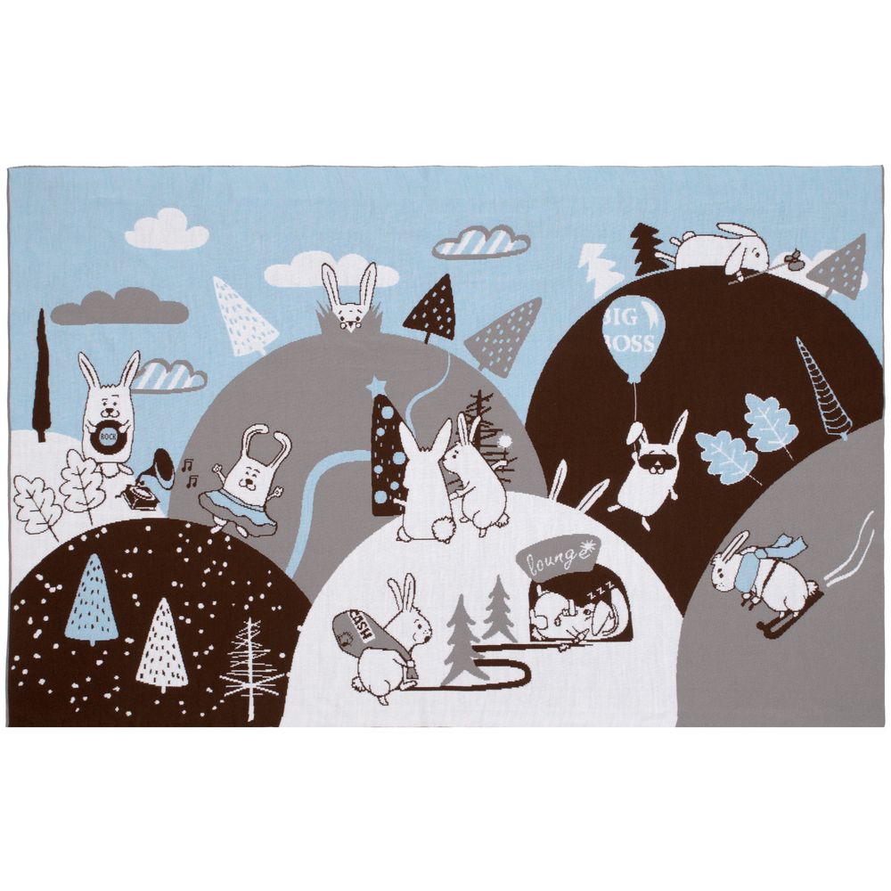 Плед «Пушистая корпорация» с логотипом teplo | Print Logo