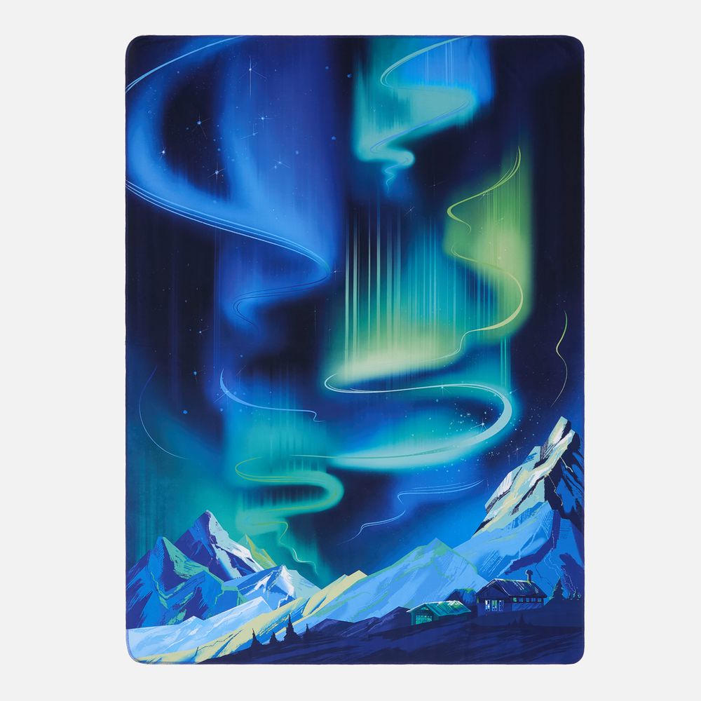 Флисовый плед «Сияй!» с логотипом сделано в России | Print Logo