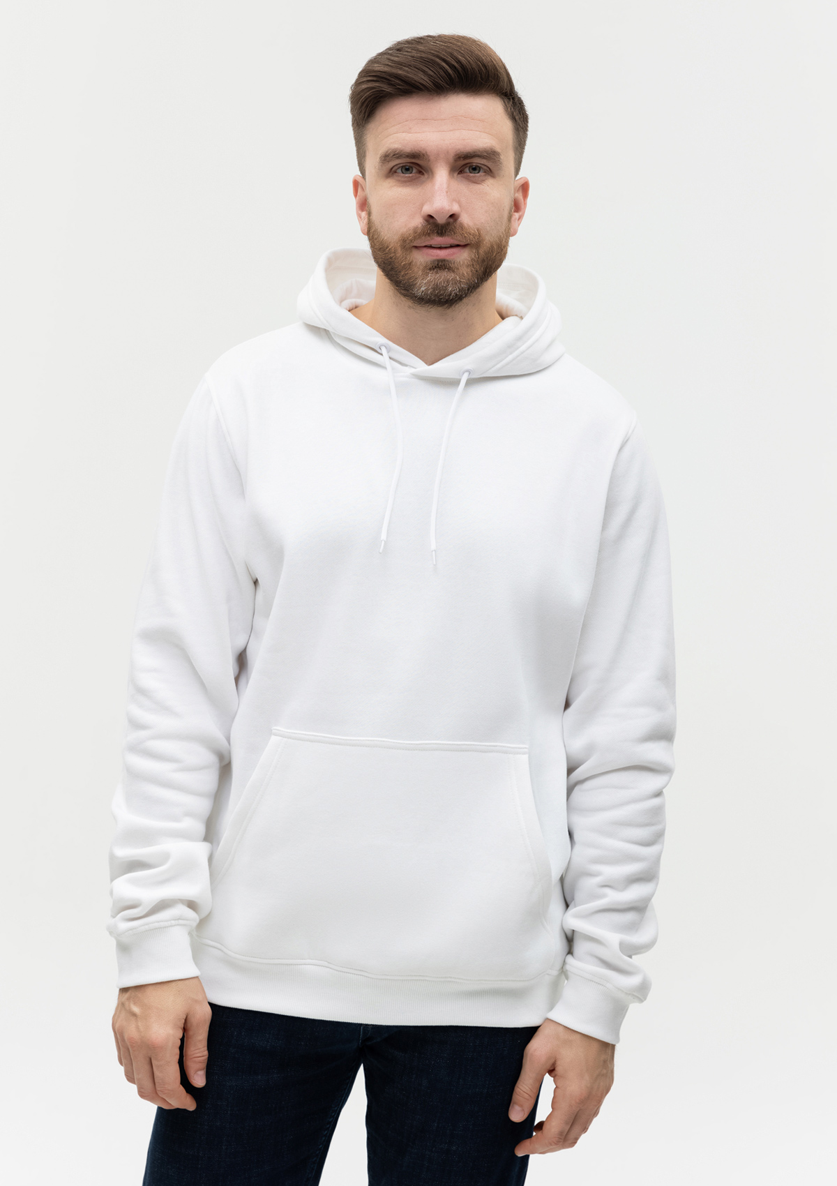 Худи унисекс STAN футер с начёсом 260, 20, Белый,  (10/1)  (40/3XS)