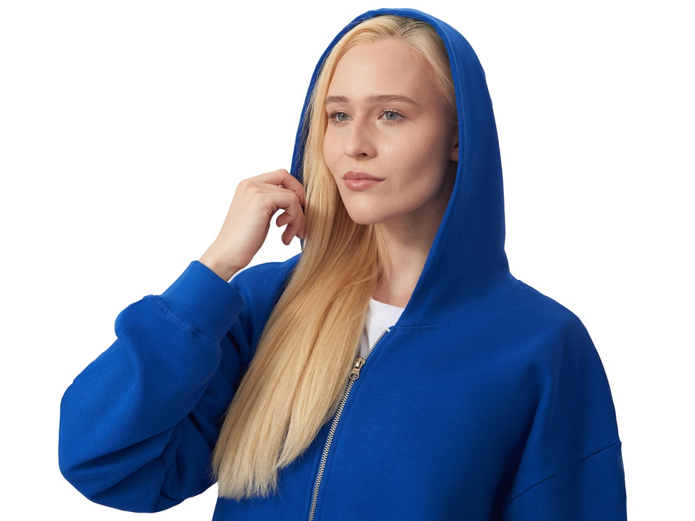 Толстовка оверсайз с капюшоном на молнии Monaco, синий классический