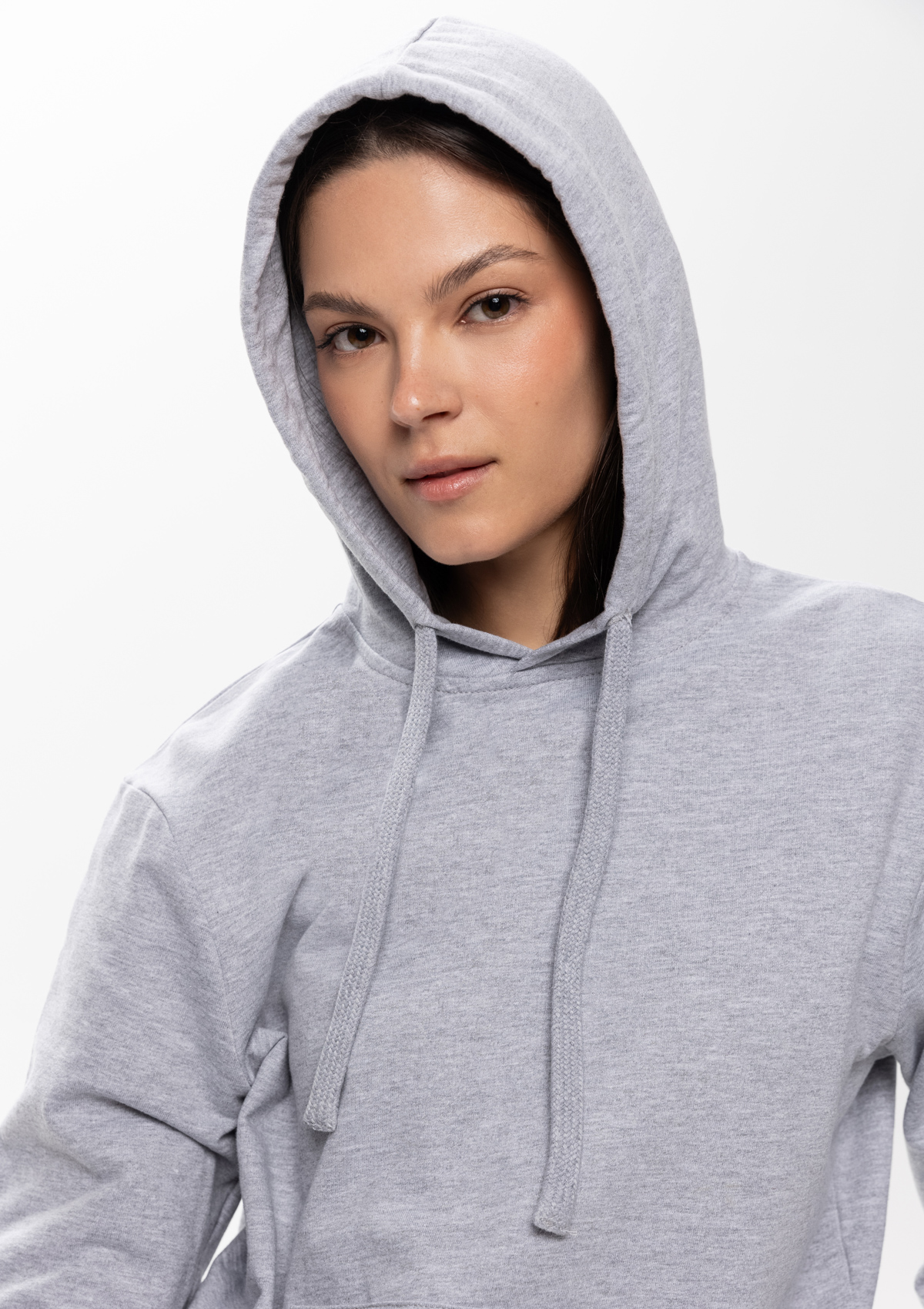 Худи унисекс STAN футер без начёса 260, 23, Серый меланж,  (50/60)  (40/3XS)