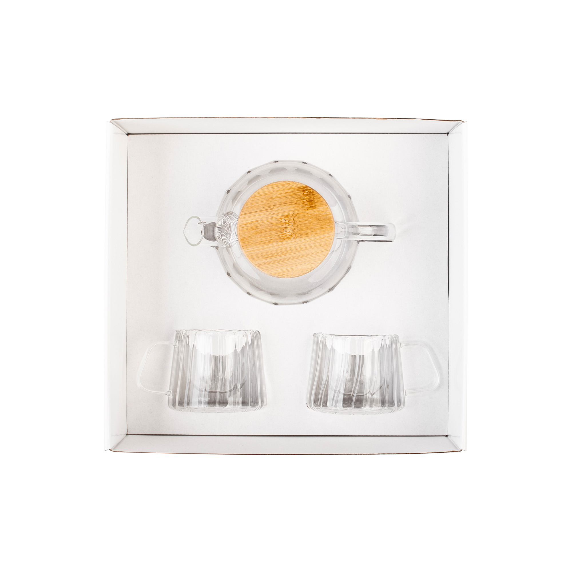 Набор подарочный "Чайные традиции" чайник, 2 кружки фото на сайте Print Logo.