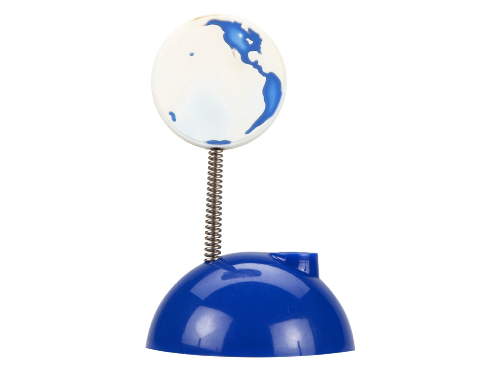 Подставка для визиток и ручки с держателем для бумаги Глобус, синий