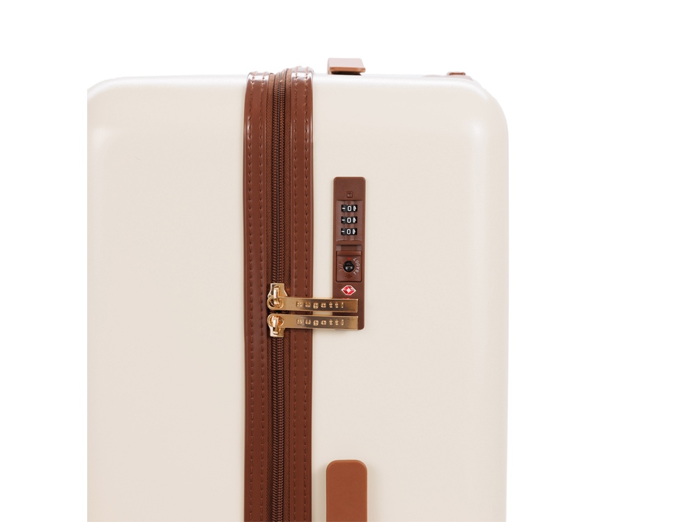 Чемодан BUGATTI АМЕЛИЯ | AMELIA, бежевый, поликарбонат / АБС-пластик, 50х29х76 см, 85 л