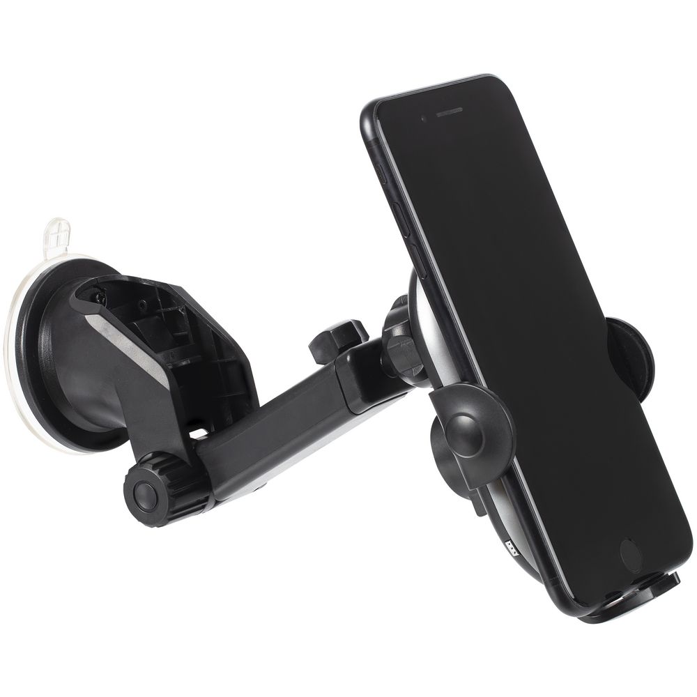 Держатель для смартфона Cleaver с беспроводной зарядкой фото на сайте Print Logo.