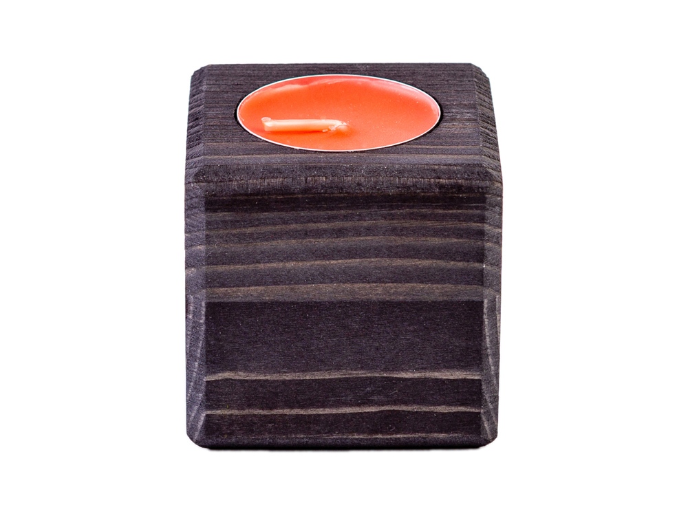 Свеча в декоративном подсвечнике Клубника с логотипом OKTAUR | Print Logo