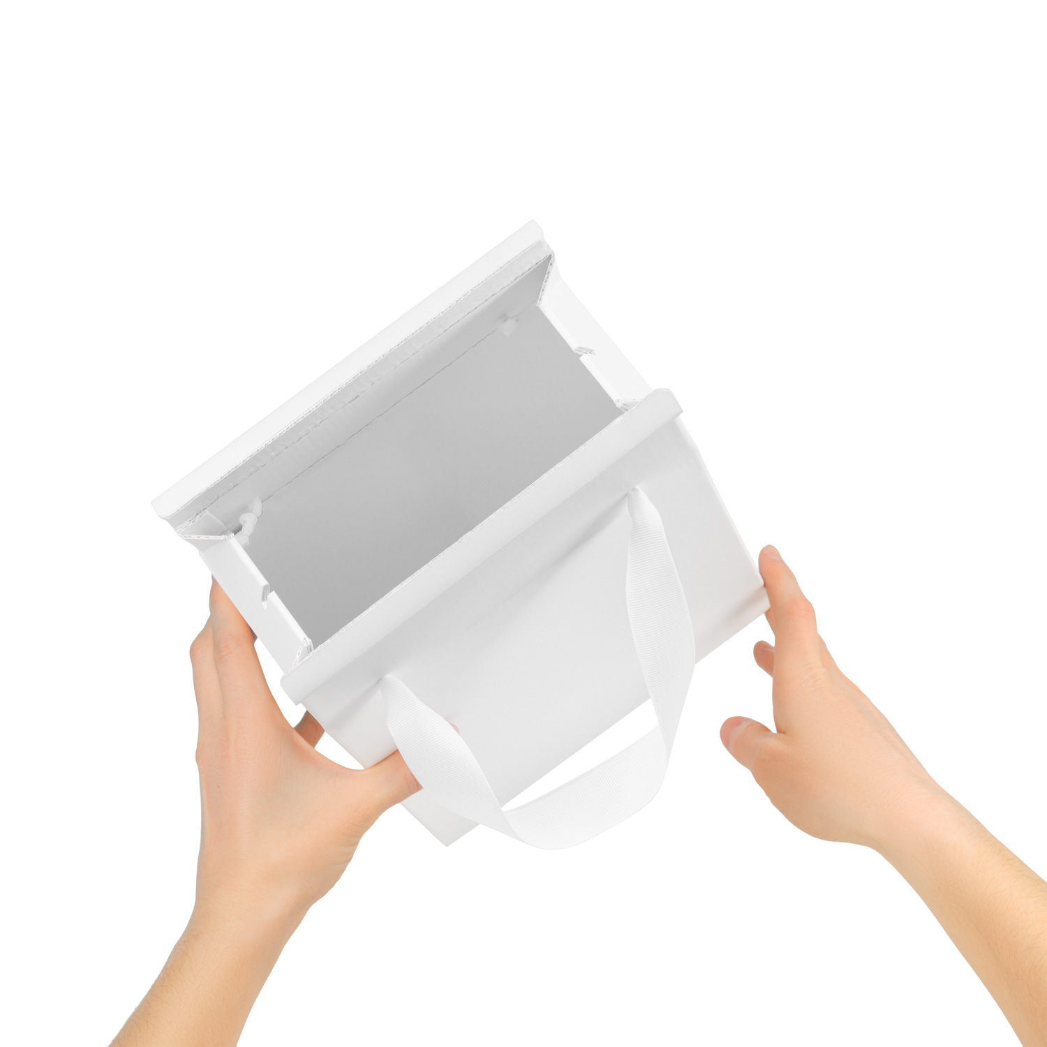 Подарочная коробка-пакет универсальная малая, черная — пример нанесения логотипа (Portobello подарочная упаковка) | Print Logo