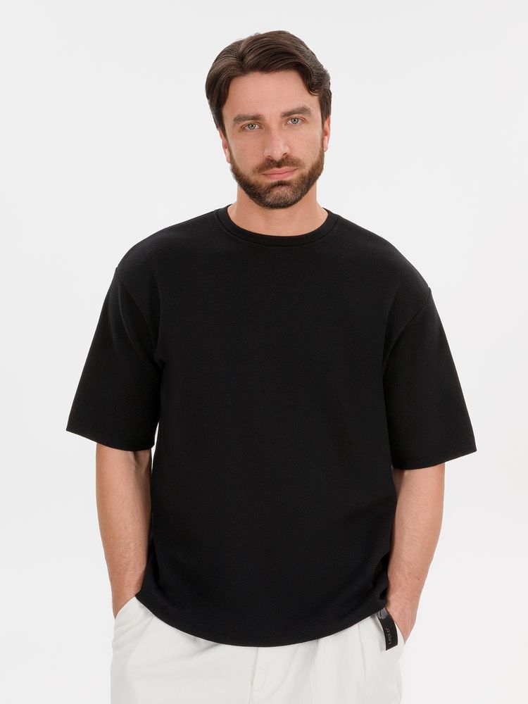 Джемпер с коротким рукавом Siluetti Volumica, черный, размер XL/XXL