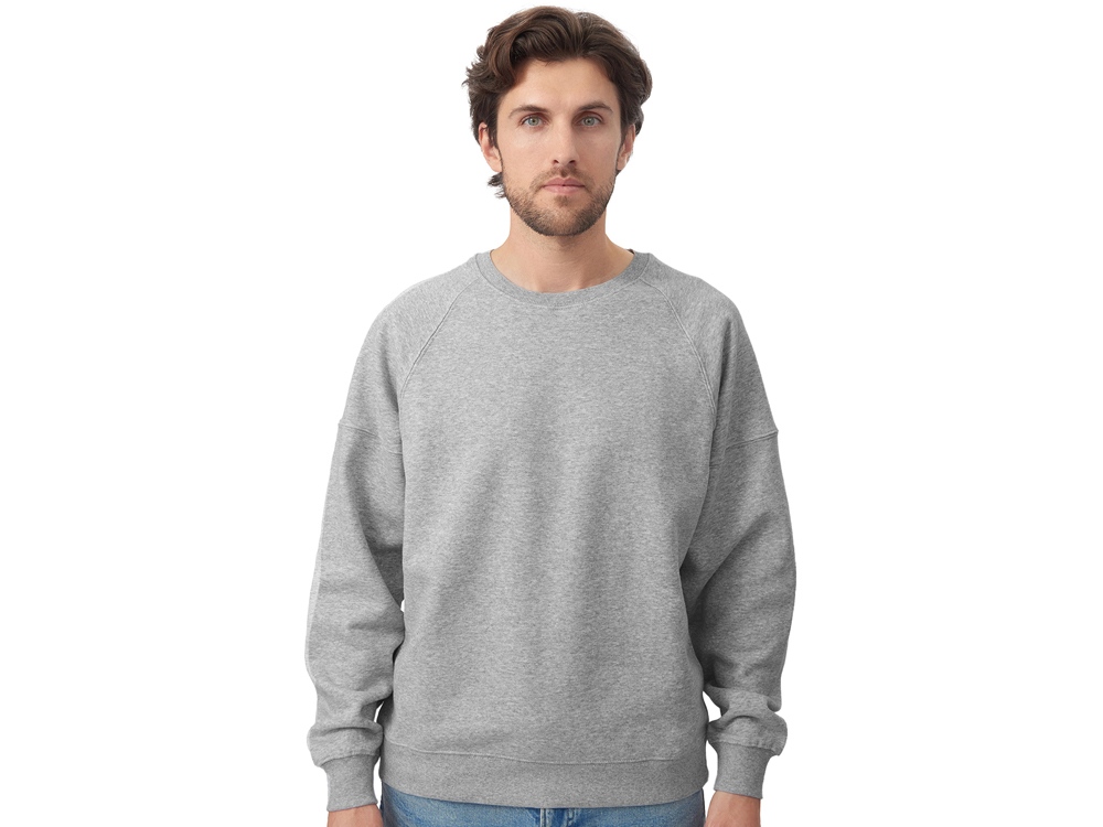 Свитшот оверсайз Paris, унисекс, серый меланж