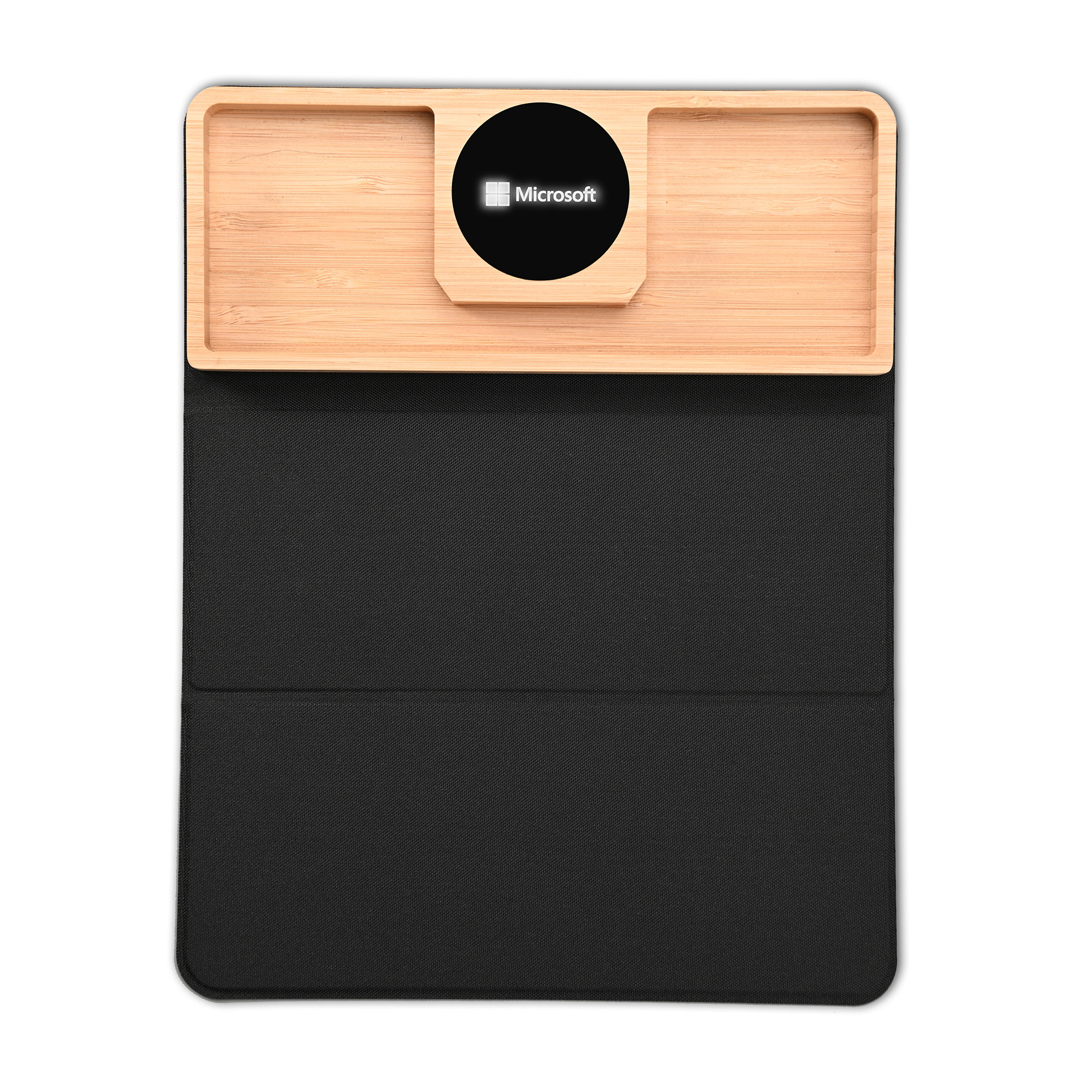 Коврик-трансформер с органайзером на магнитах с беспроводным (15W) ЗУ с подсветкой логотипа фото на сайте Print Logo.