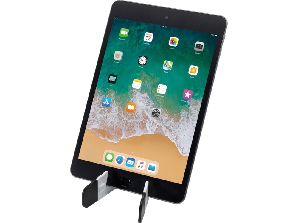 Buna складная подставка для планшета и телефона из переработанной пластмассы, белый