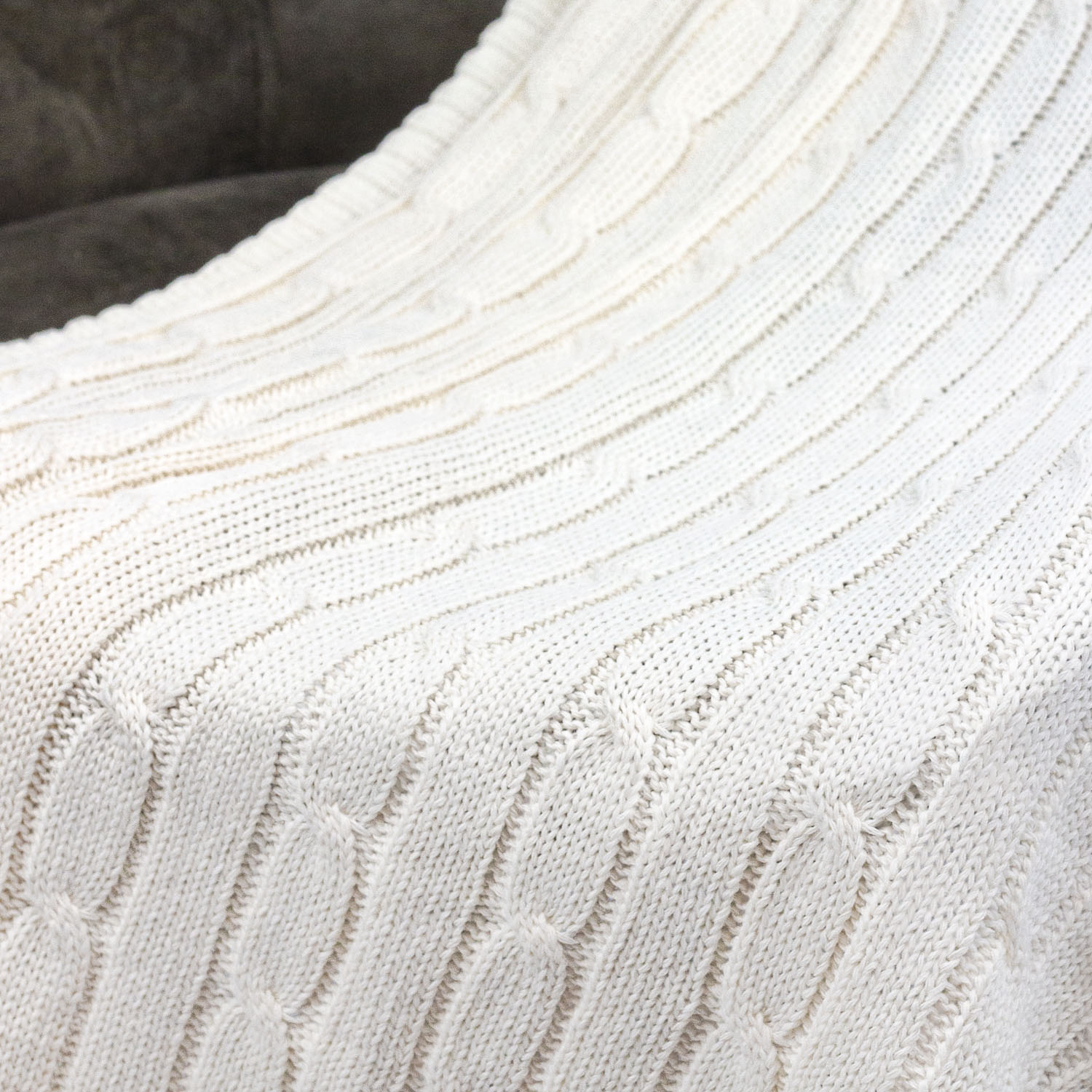 Плед Фадо (Fado) вязаный, темно-синий (без подарочной коробки) фото на сайте Print Logo.