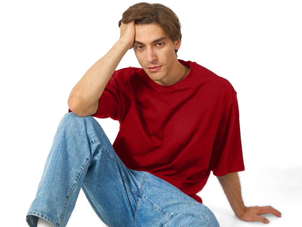 Футболка Berlin к/р оверсайз, 100% хлопок, 180гр, красный