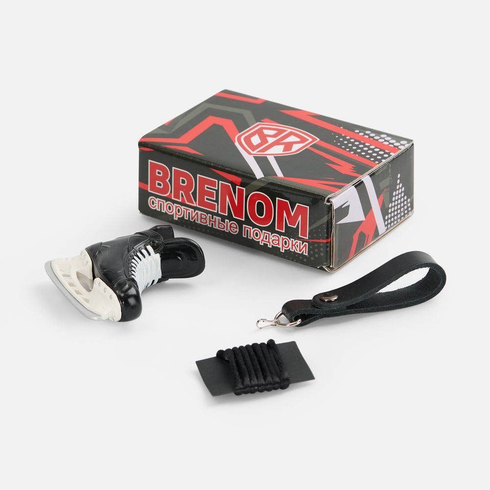 Брелок «Хоккейный конек» — пример нанесения логотипа (сделано в России) | Print Logo