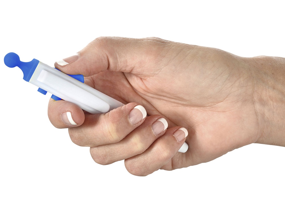 Ручка шариковая Clic Pen, белый/ярко-синий