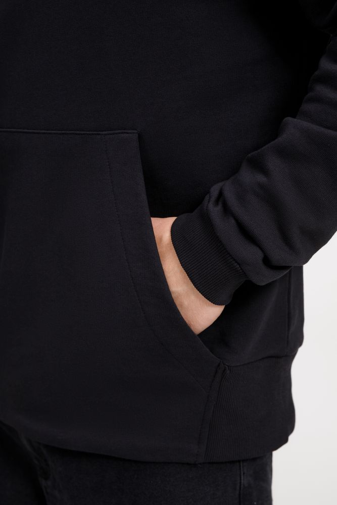 Худи оверсайз унисекс Kosmos, черное, размер XL/XXL