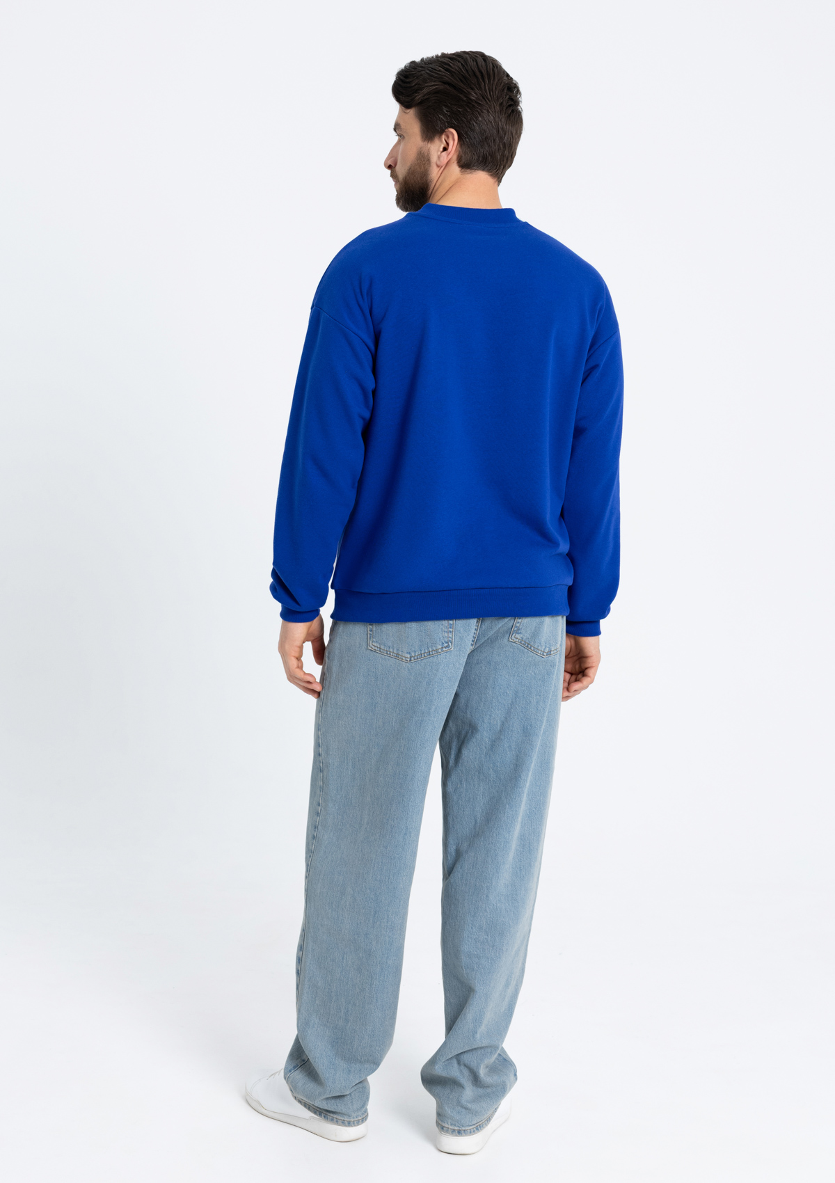 Свитшот унисекс STAN футер без начёса, 350, 96, Синий электрик,  (47)  (54/XXL)
