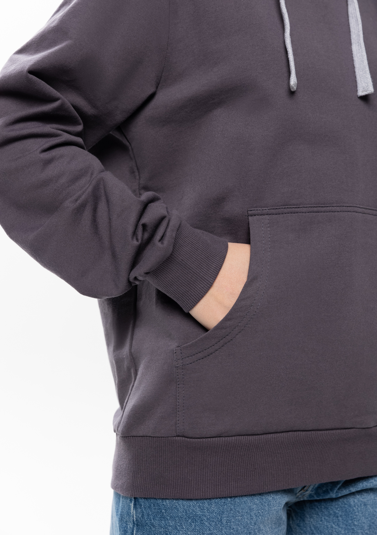 Худи унисекс STAN футер без начёса 260, 23, Тёмно-серый,  (100/1)  (46/S)