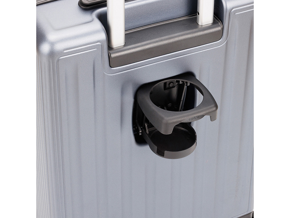 Чемодан TORBER БАЙКАЛ, тёмно-серый металлик, поликарбонат, 37,5 x 20 х 54 см, 37 л