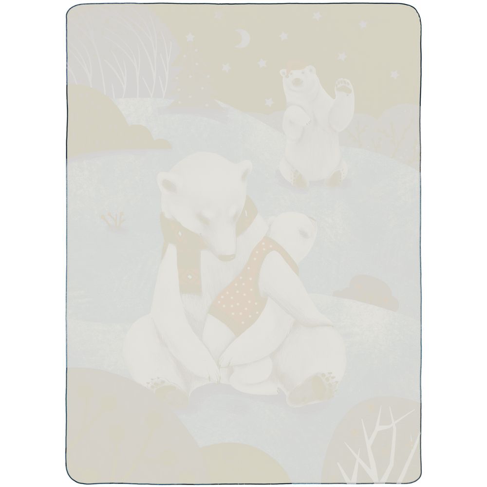 Флисовый плед Wintart Bear — пример нанесения логотипа (сделано в России) | Print Logo