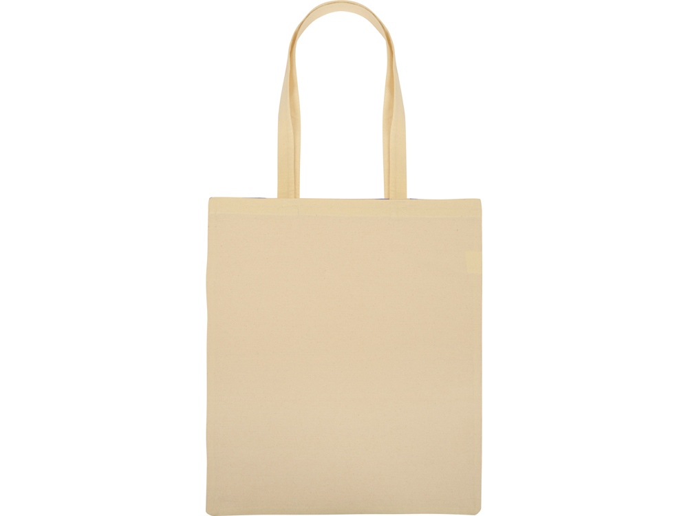 Сумка для шопинга Twin двухцветная из хлопка, 180 г/м2, синий/натуральный