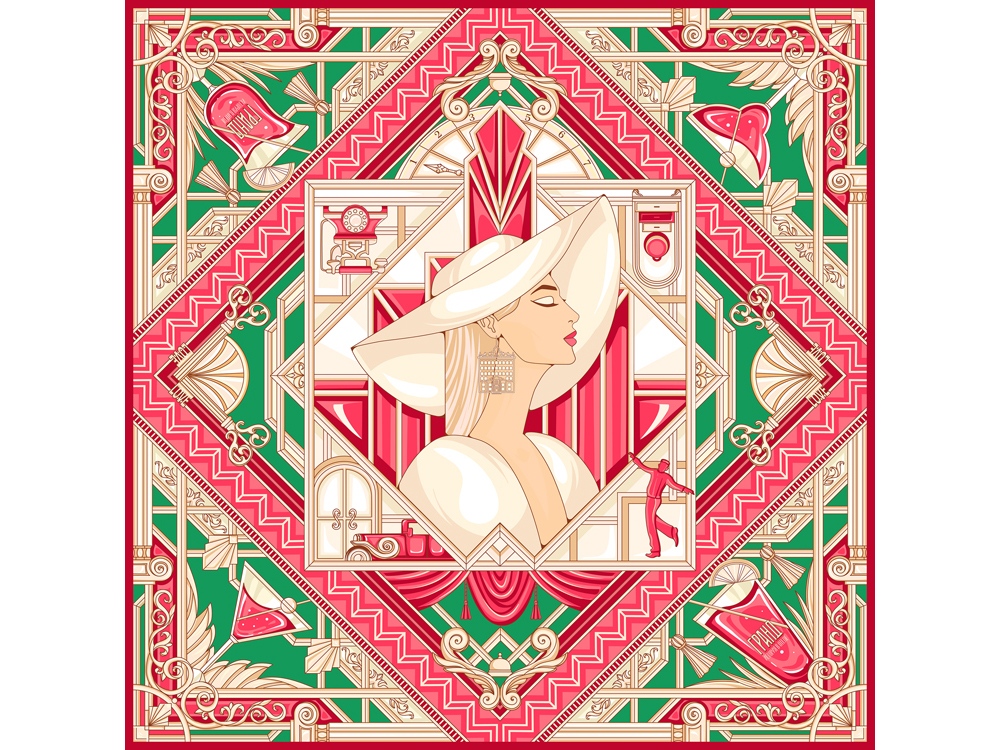 Платок Гранд с логотипом Русские в моде | Print Logo