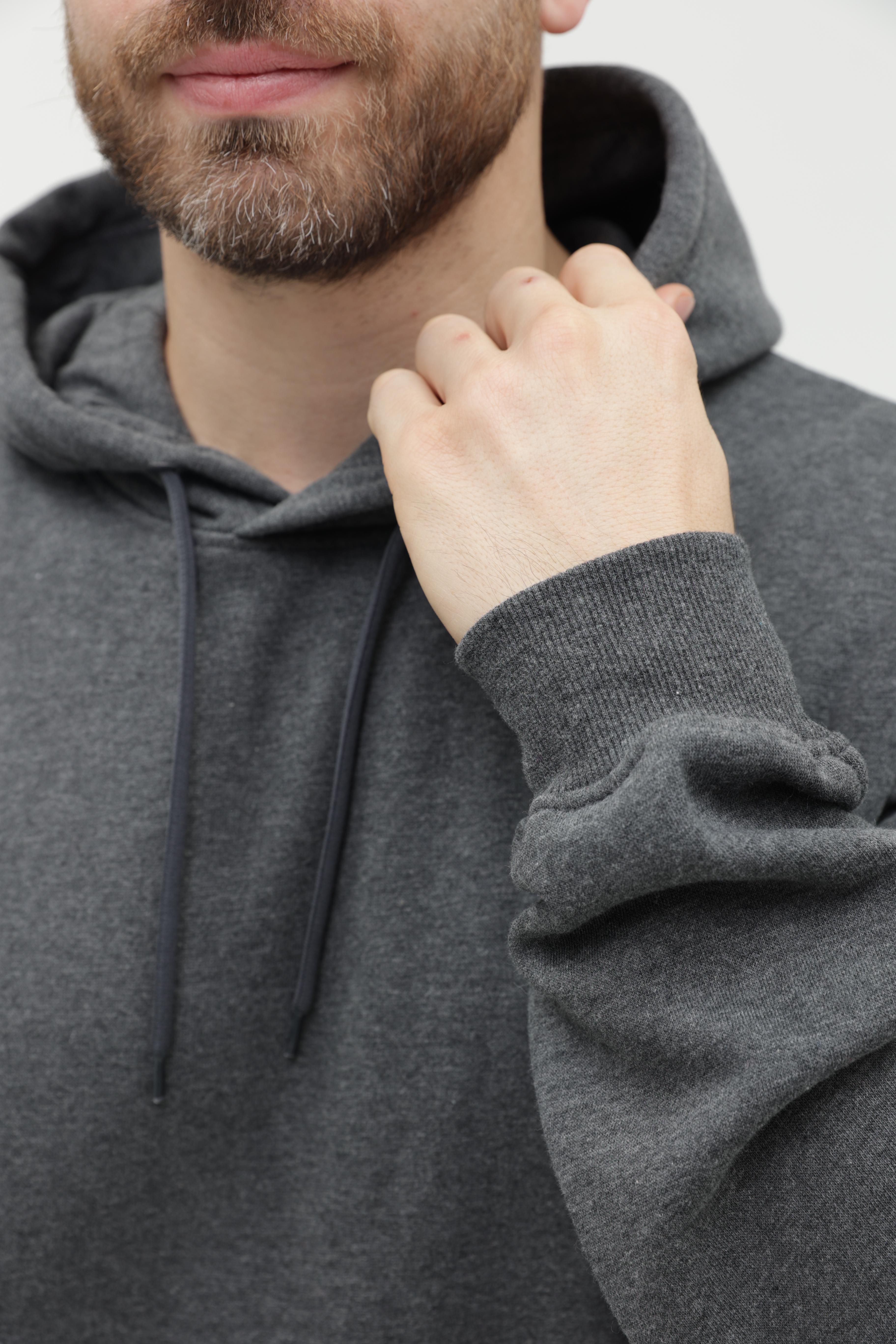 Худи унисекс STAN футер с начёсом 260, 20, Тёмный меланж,  (60/1)  (42/XXS)