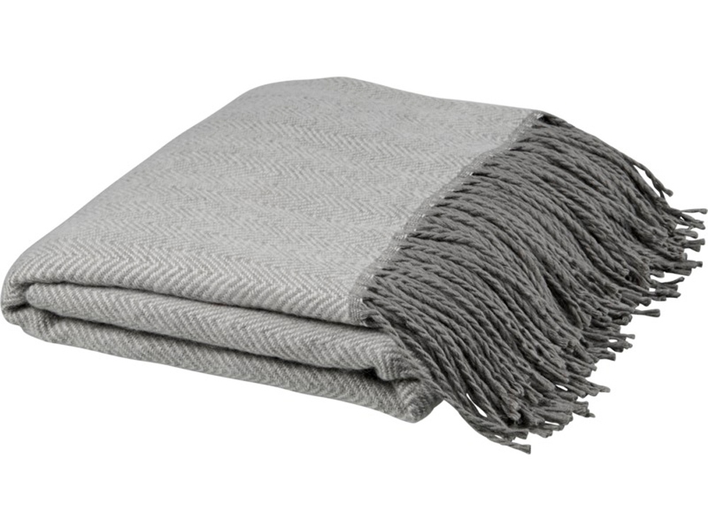 Плед елочка Haven, серый