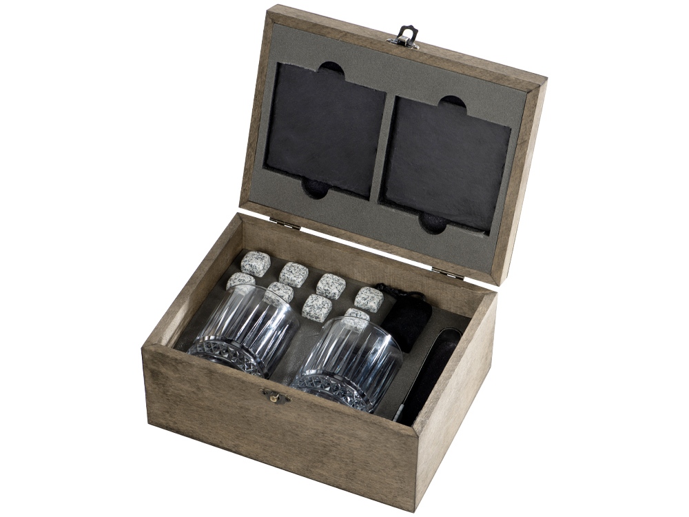 Набор для виски в подарочной коробке Jack с логотипом  | Print Logo