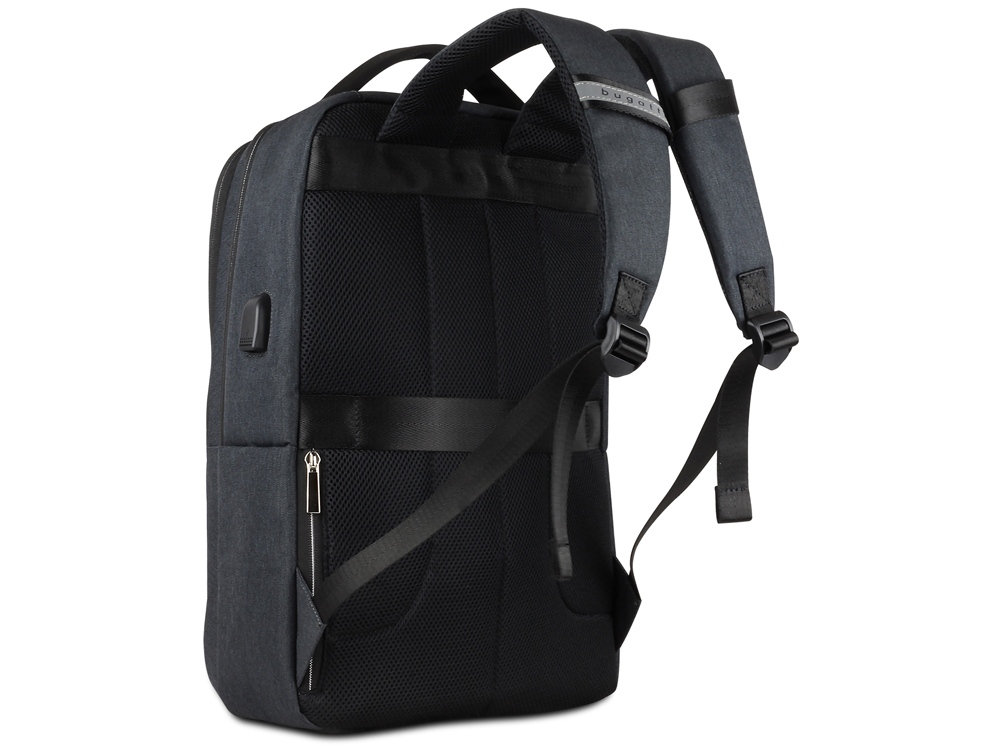 Рюкзак мужской BUGATTI СЕРА | SERA 15'', антрацитовый, полиэстер, 32х12х46 см, 16 л