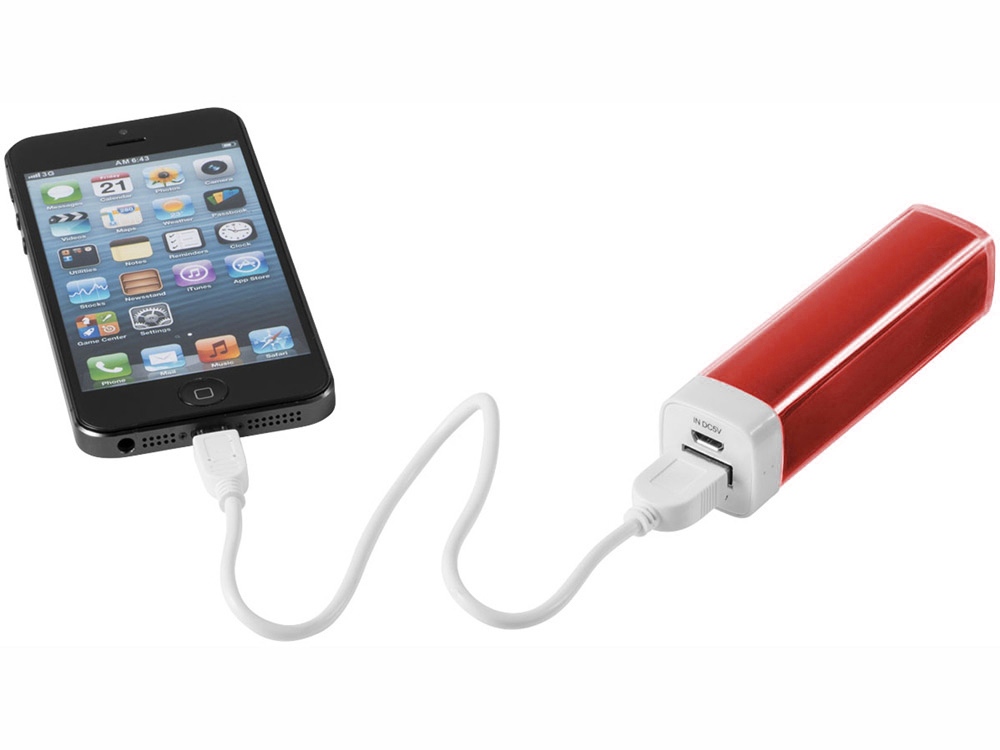 Портативное зарядное устройство Flash 2200 мА/ч, красный