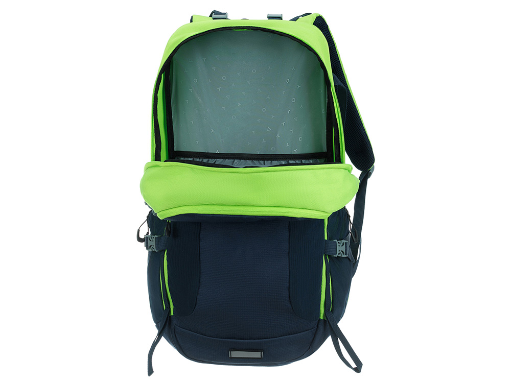 Туристический рюкзак TORBER КЕМПИНГ, синий/салатовый, полиэстер, 36 х 54 х 16 см