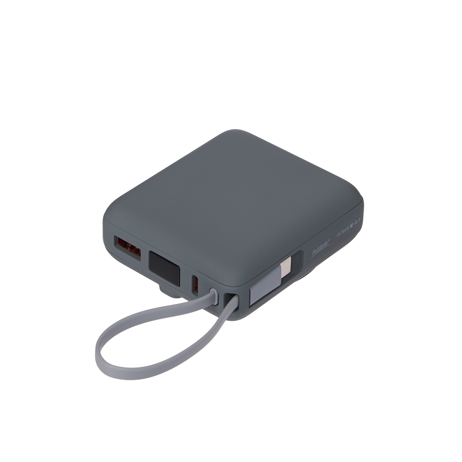 Внешний аккумулятор с подсветкой Риттер PD (Ritter PD) 10000mAh с функцией беспроводной зарядки 15W, серый