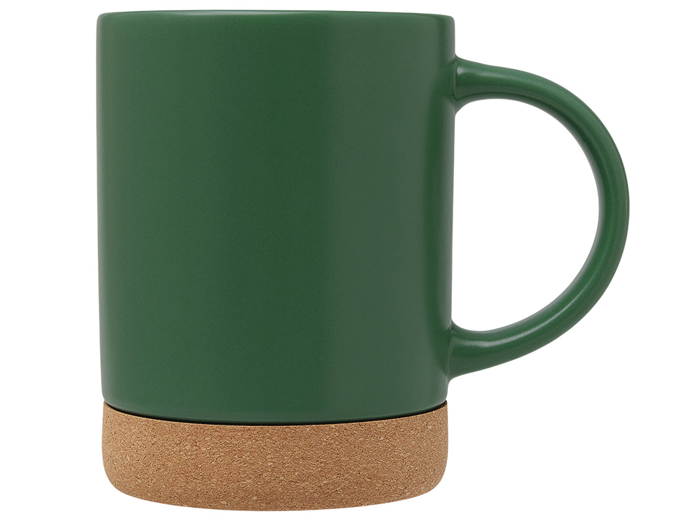 Кружка 450 мл с пробковым дном Корк & Бон, глубокий зеленый