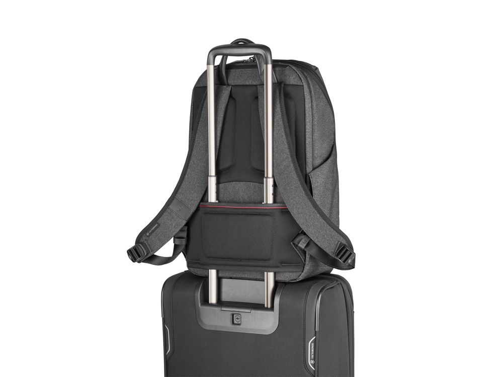 Рюкзак VICTORINOX Architecture Urban 2 Deluxe Backpack 15, серый, полиэстер/кожа, 31x23x46 см, 23 л