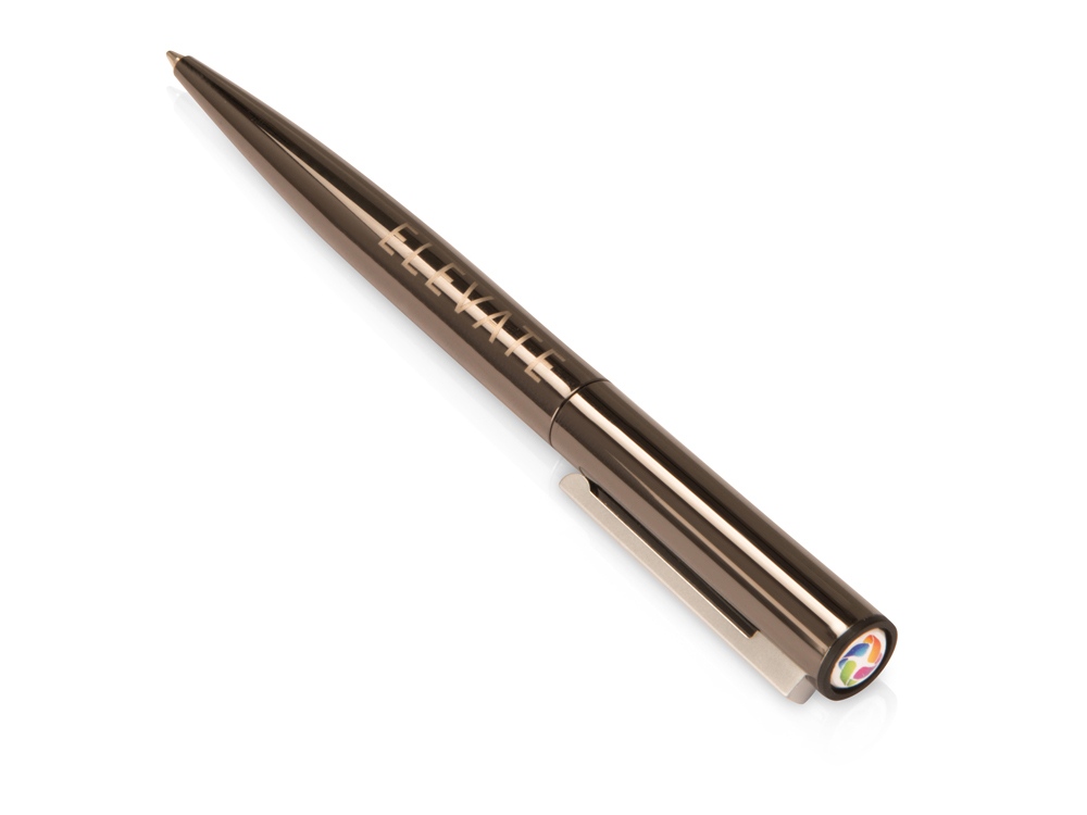 Ручка металлическая шариковая Icicle под полимерную наклейку, темно-серый