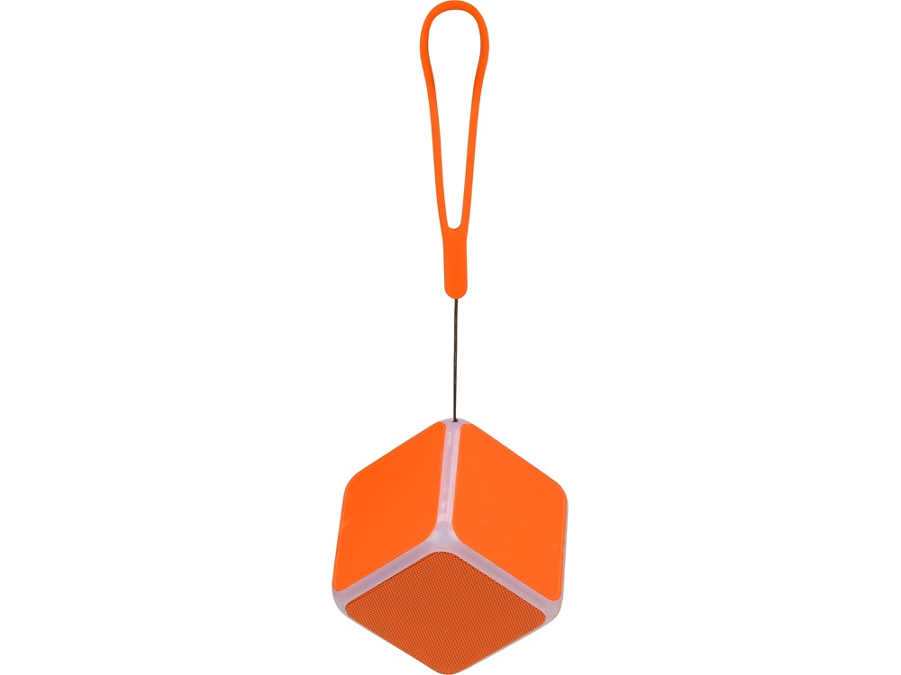 Портативная колонка Cube с подсветкой, оранжевый